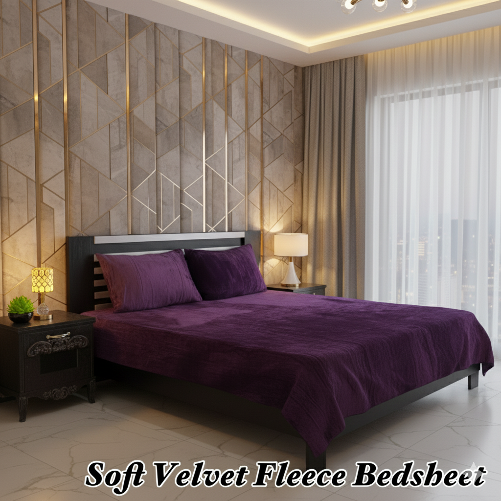 Soft Velvet Fleece Bedsheet