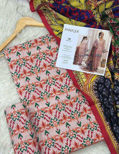 Unstitched Khaddar 3 Piece Digital Printed Dress ( Most trending Orignal Branded )