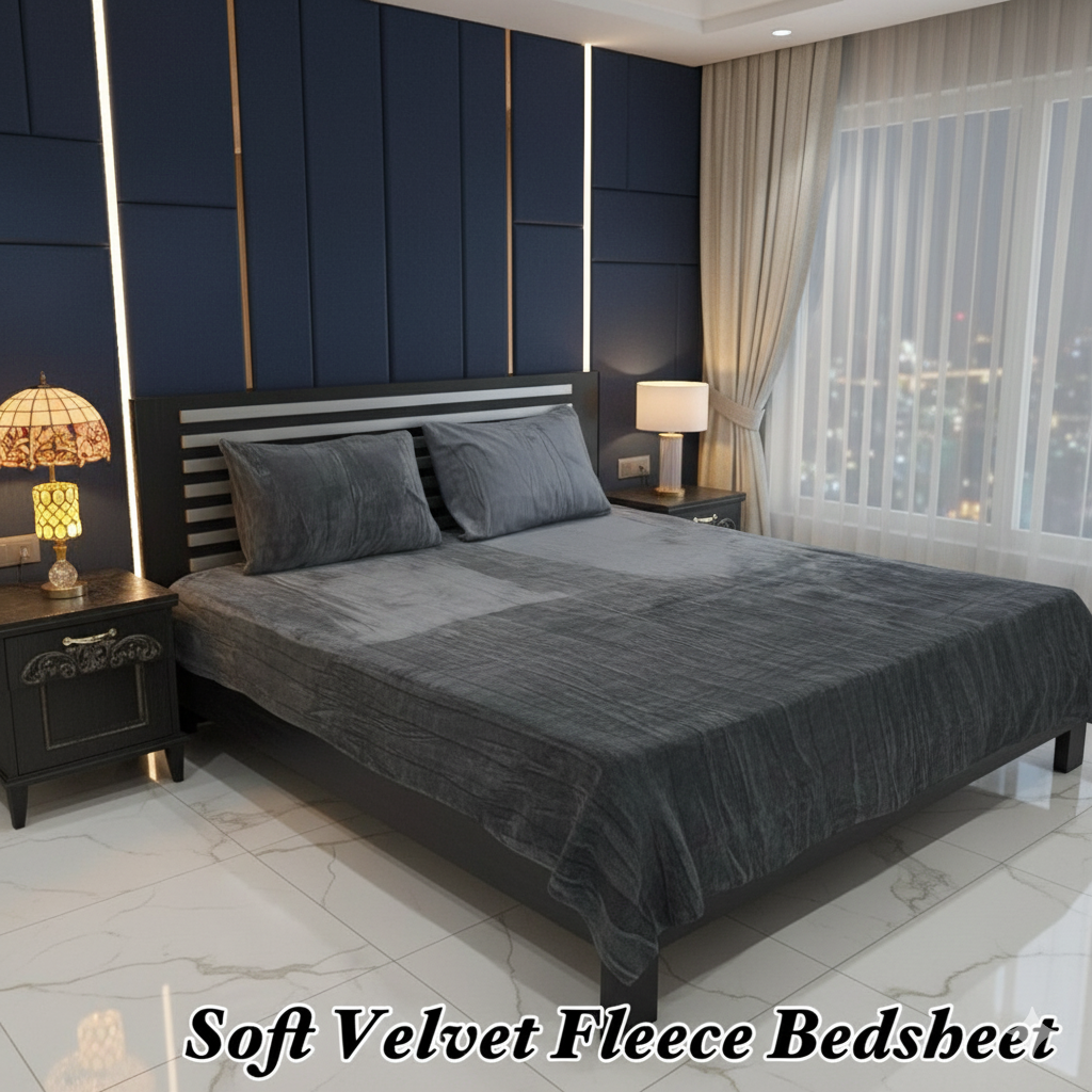 Soft Velvet Fleece Bedsheet