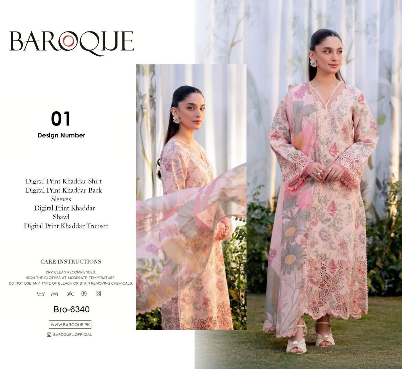 Unstitched Khaddar 3 Piece Digital Printed Dress ( Most trending Orignal Branded )