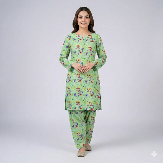 Luxury Branded Khaddar 2-Piece | Premium Winter Fabric
