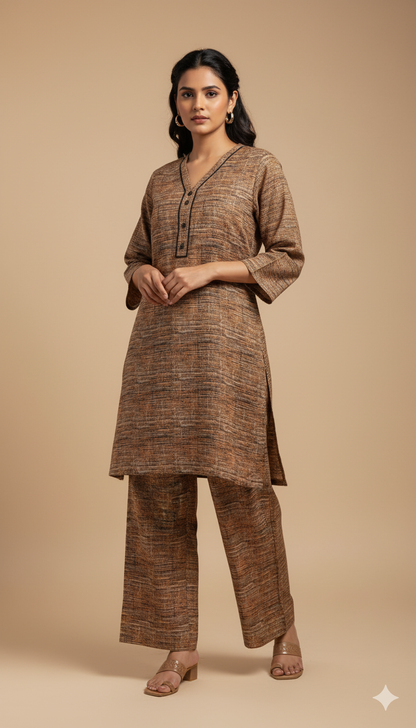 Duck khaddar  2p fronk stitched