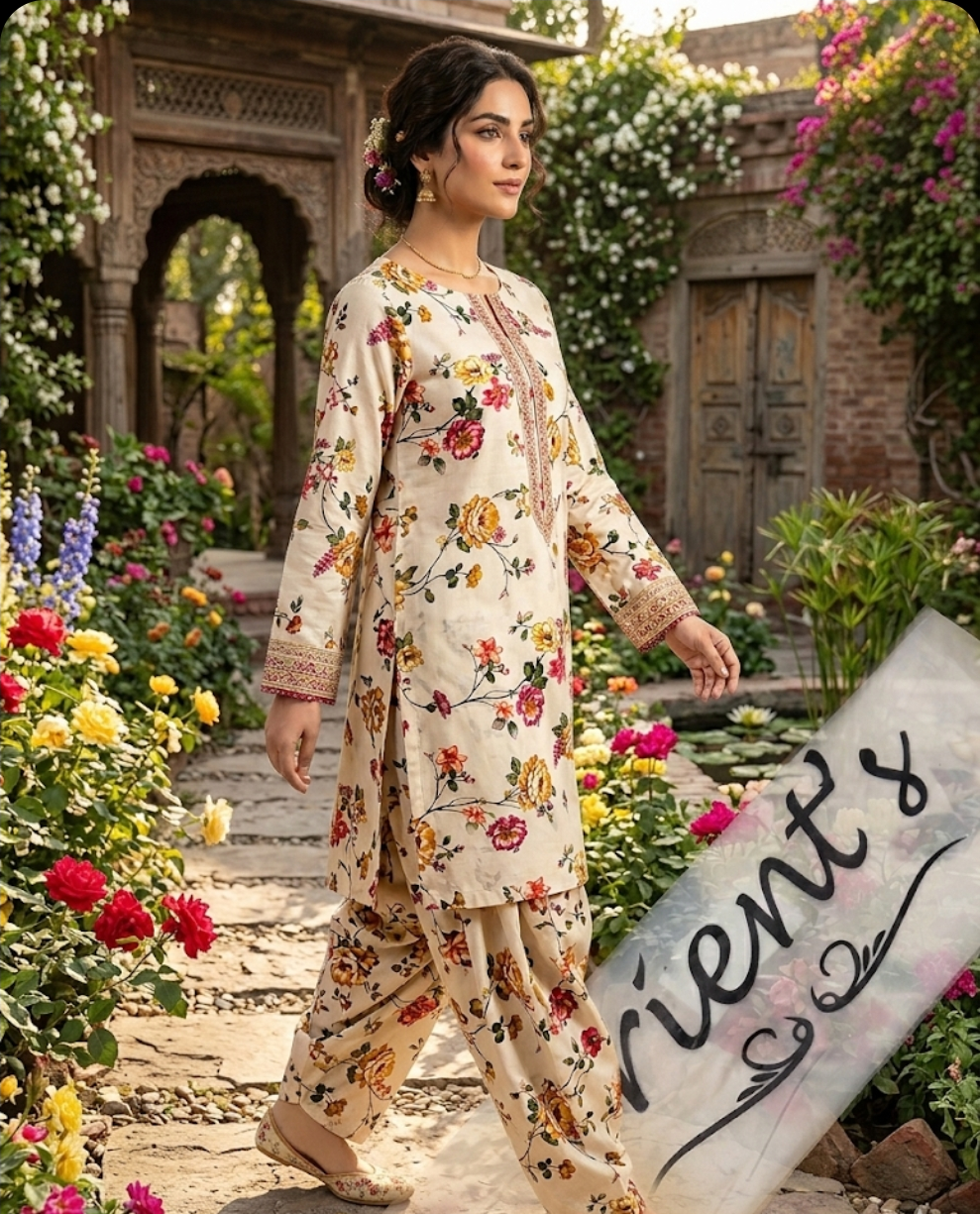 Orient Allover Printed Lawn 2-Piece Suit (Orignal)