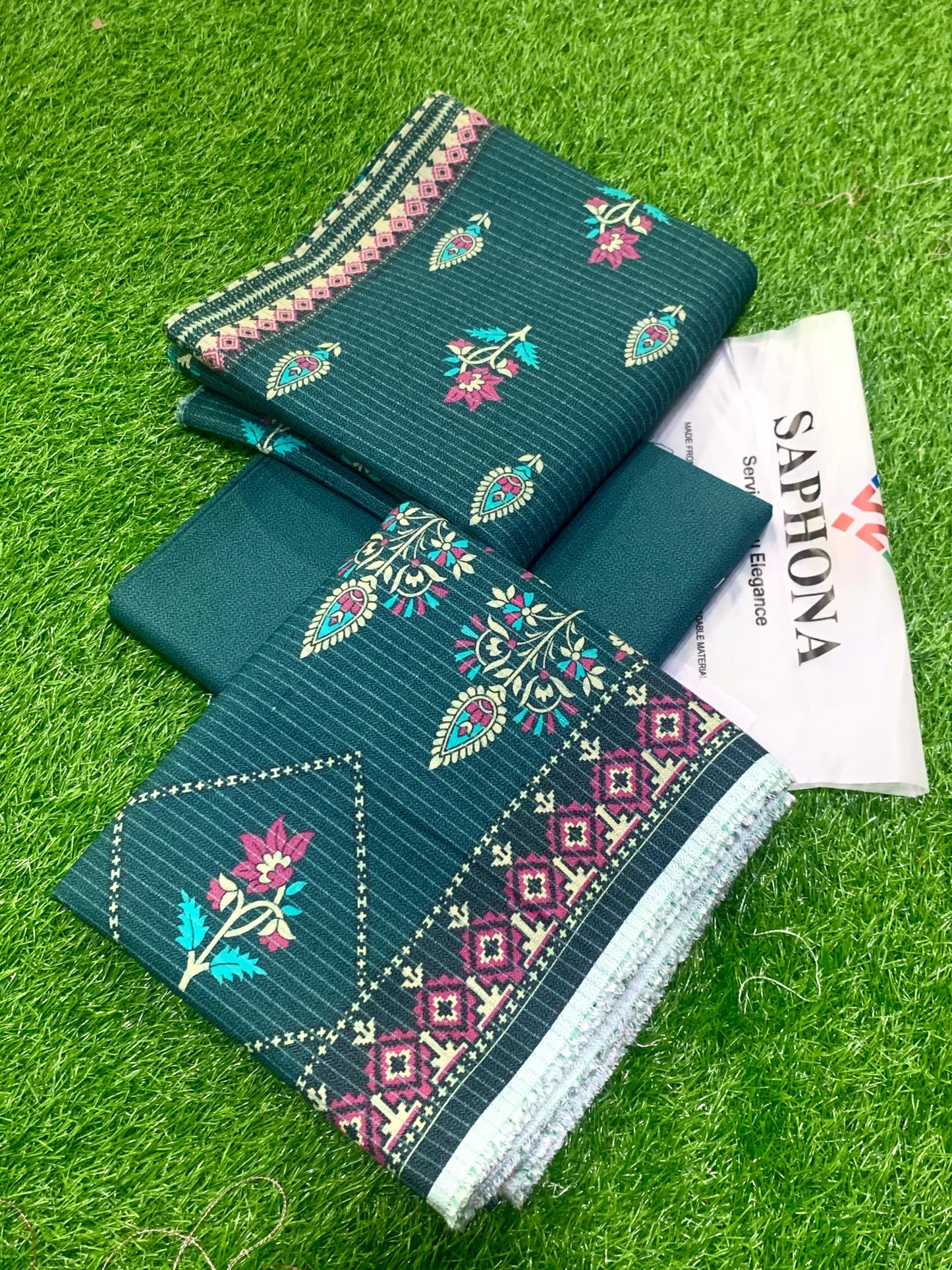 Original saphona Brand Bana Doria Dhanak 3p