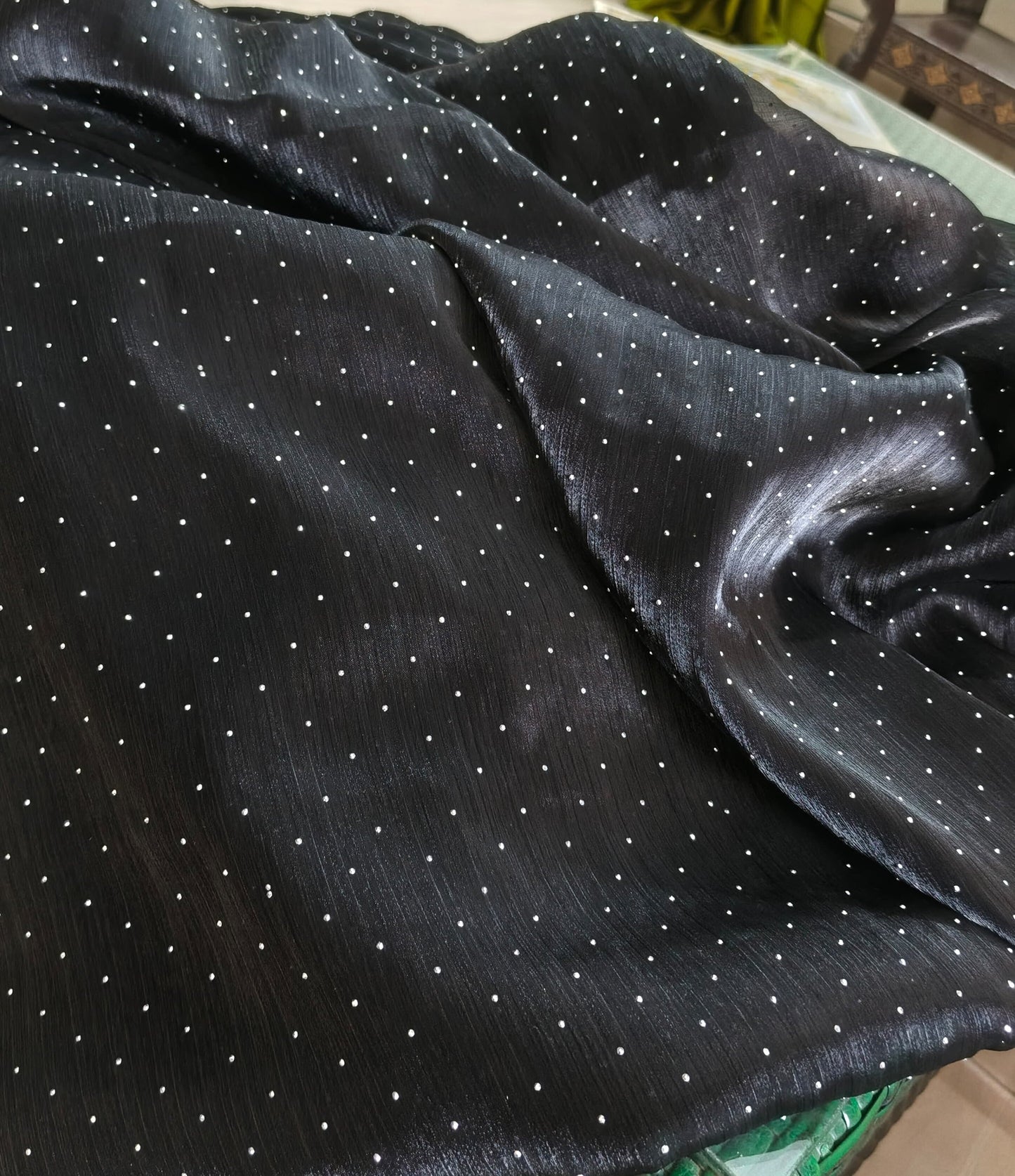 Sheesha Silk Starry Yet Black saree