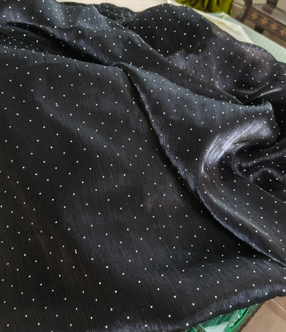 Sheesha Silk Starry Yet Black saree