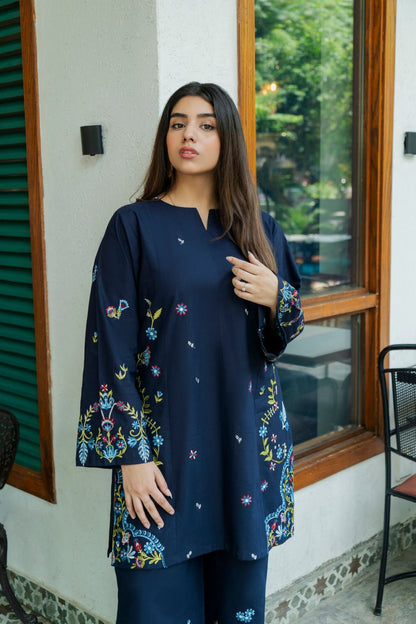 2 Piece - Unstitched Dhanak Stuff Full Embroidered Suit - Winter collection 2026