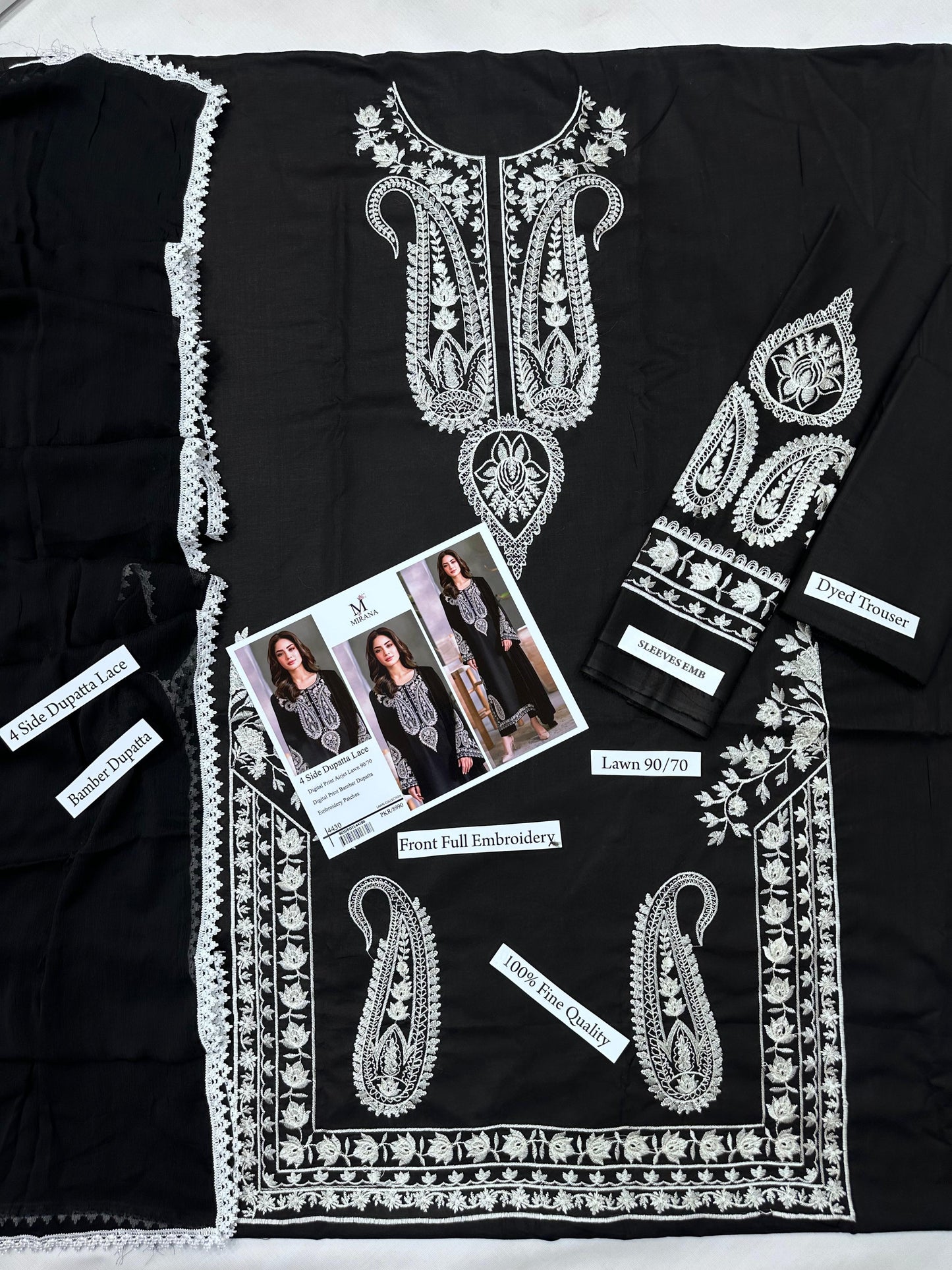 Mirana 3pc Embroidered lawn 2026