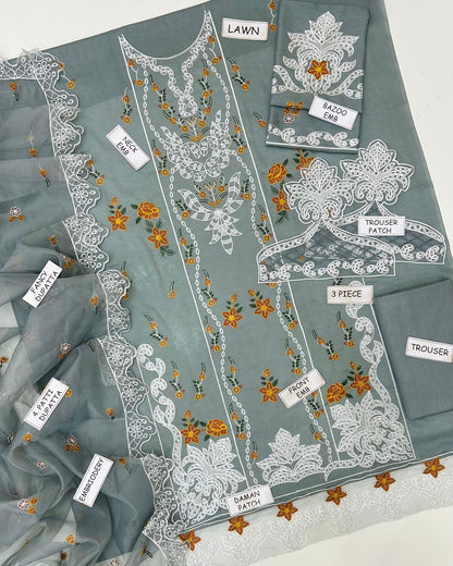 Aneela's fancy 3p Lawn Suit 2026