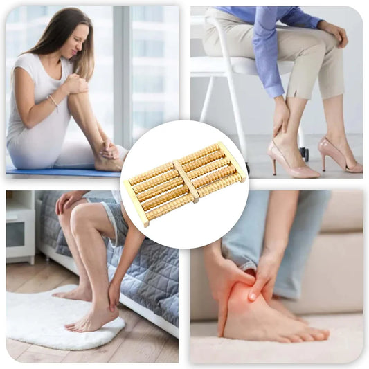 Foot Massage / Wooden Roller Massager Reflexology Foot Therapy