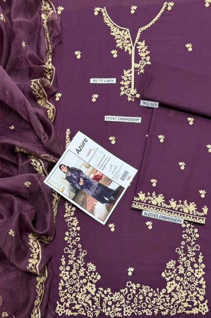 Azure 3p Lawn Suit 2026