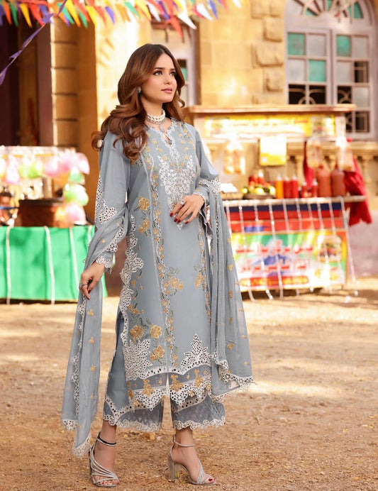 Aneela's fancy 3p Lawn Suit 2026