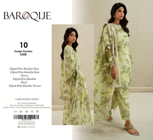 Unstitched Khaddar 3 Piece Digital Printed Dress ( Most trending Orignal Branded )