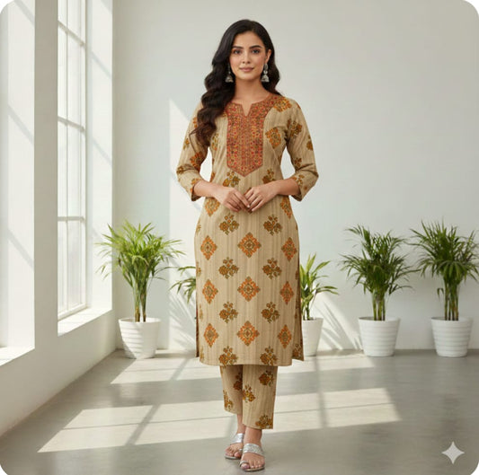 Luxury Branded Khaddar 2-Piece | Premium Winter Fabric