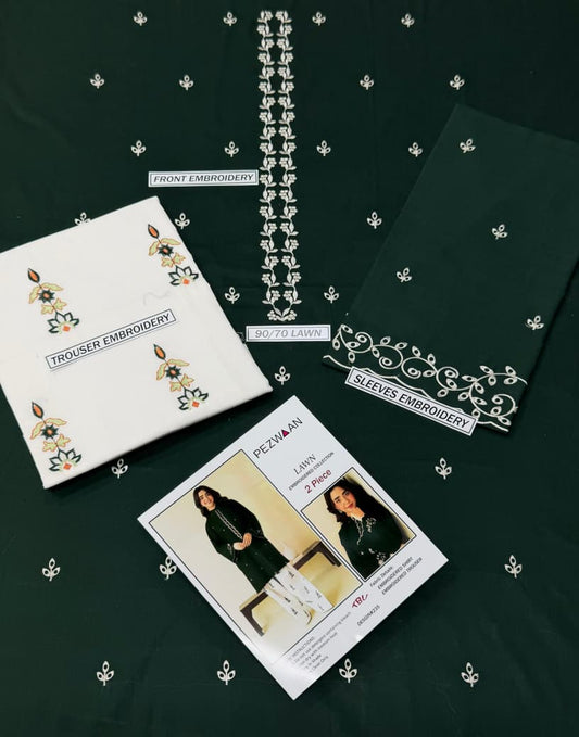 Premium Embroidered Lawn 2PC Collection | Pezwaan