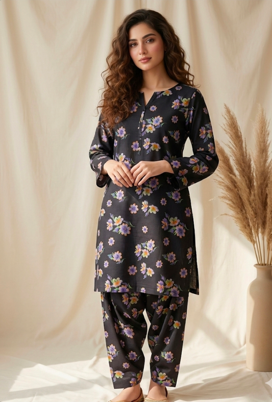 Luxury Branded Khaddar 2-Piece | Premium Winter Fabric