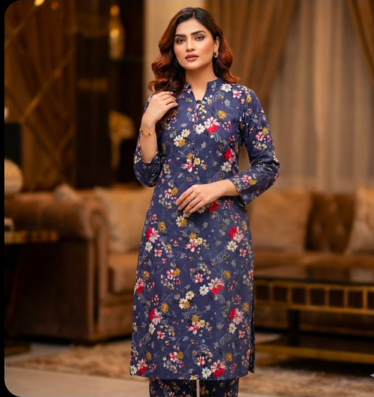 Luxury Branded Khaddar 2-Piece | Premium Winter Fabric