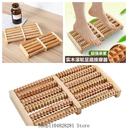 Foot Massage / Wooden Roller Massager Reflexology Foot Therapy
