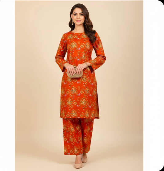 Luxury Branded Khaddar 2-Piece | Premium Winter Fabric