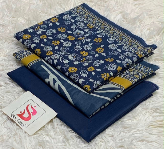Bin Saeed Lawn 3Pcs (100% Original)
