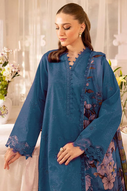 Farasha fancy lawn 3pc Embroidery