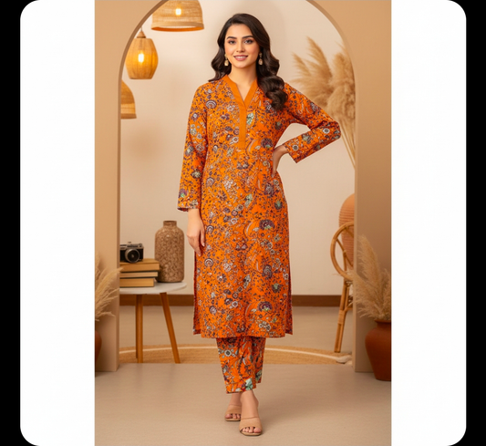 Luxury Branded Khaddar 2-Piece | Premium Winter Fabric