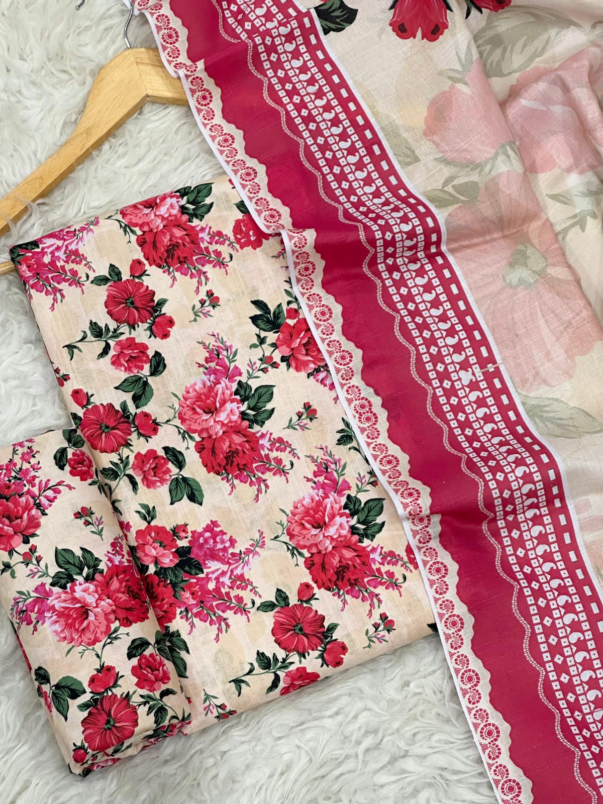 Unstitched Khaddar 3 Piece Digital Printed Dress ( Most trending Orignal Branded )