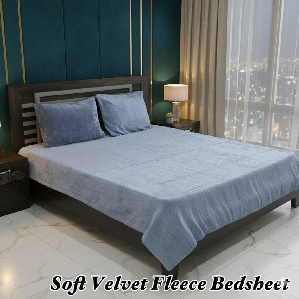 Soft Velvet Fleece Bedsheet