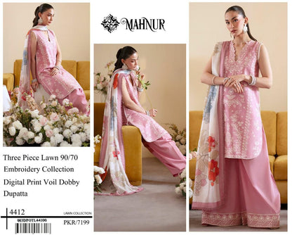Mahnur 3p Lawn Suit 2026