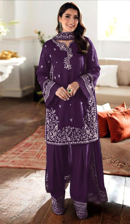 Azure 3p Lawn Suit 2026