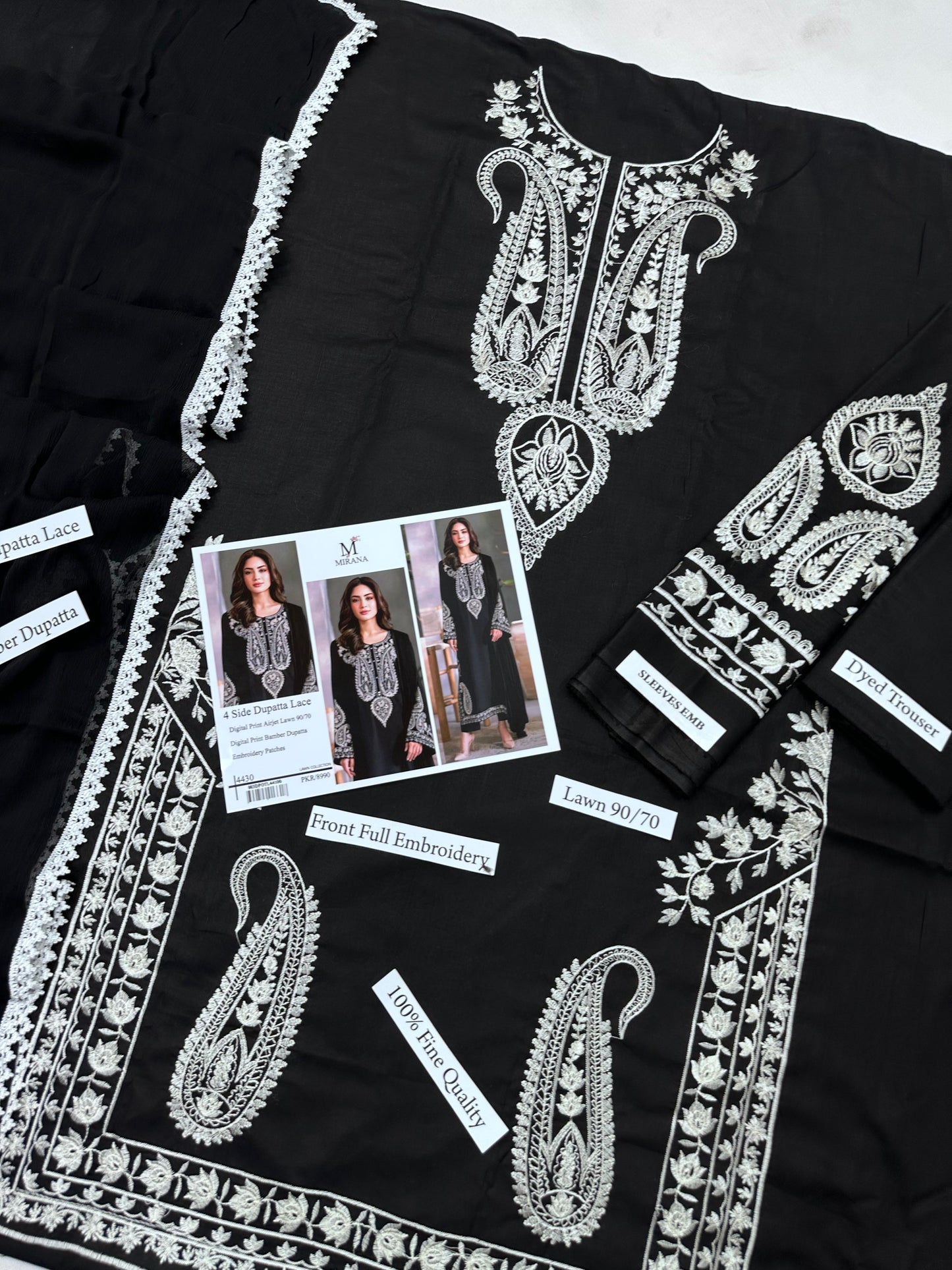 Mirana 3pc Embroidered lawn 2026