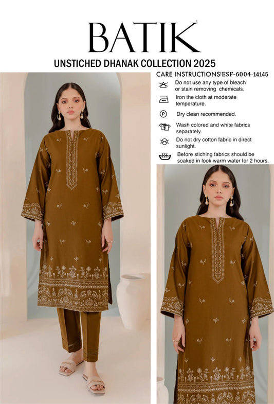 Batik brand Dhanak 2p with heavy thread work
