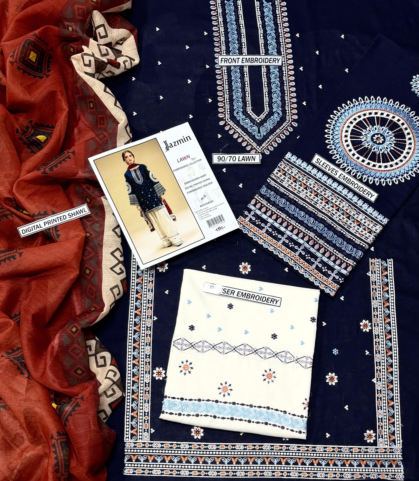 Jazmin 3p Lawn Suit 2026