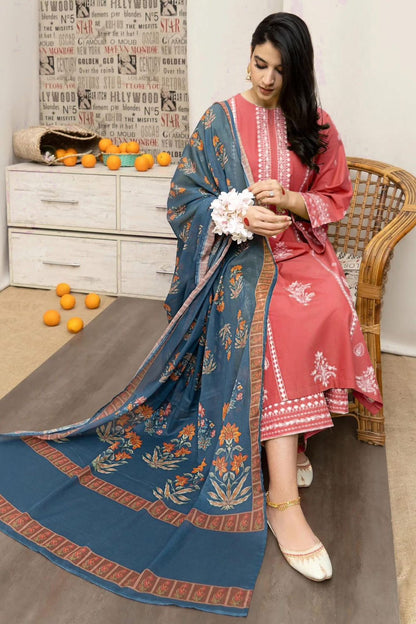 Dhanak 3Pcs Suit with wool shawl
