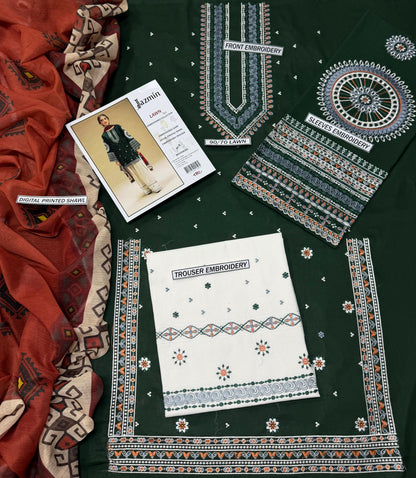 Jazmin 3p Lawn Suit 2026