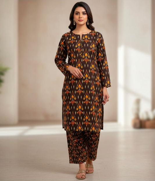 Luxury Branded Khaddar 2-Piece | Premium Winter Fabric