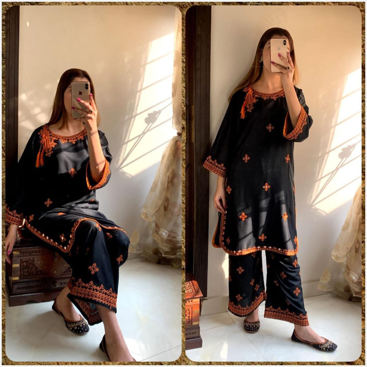 Winter 2p embroidered shirt and trouser