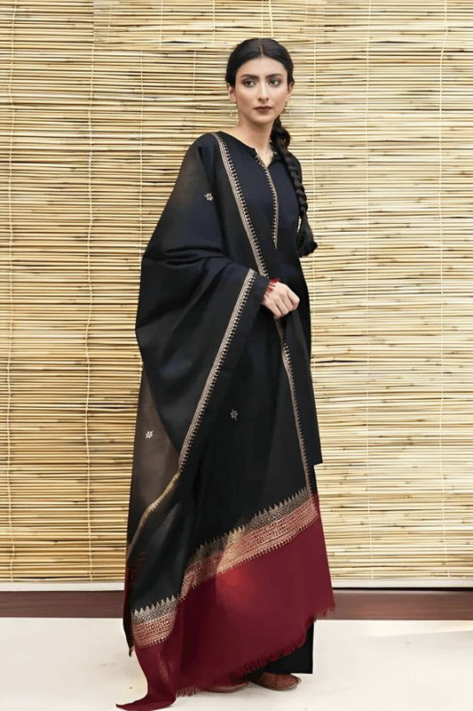 Dhanak 3Pcs Suit with wool shawl