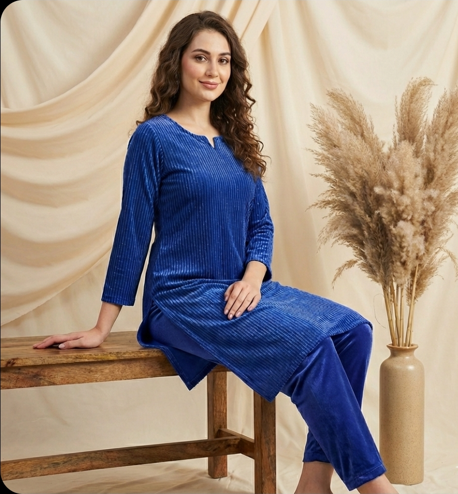 Premium Indian warm Velvet Fabric for Winter