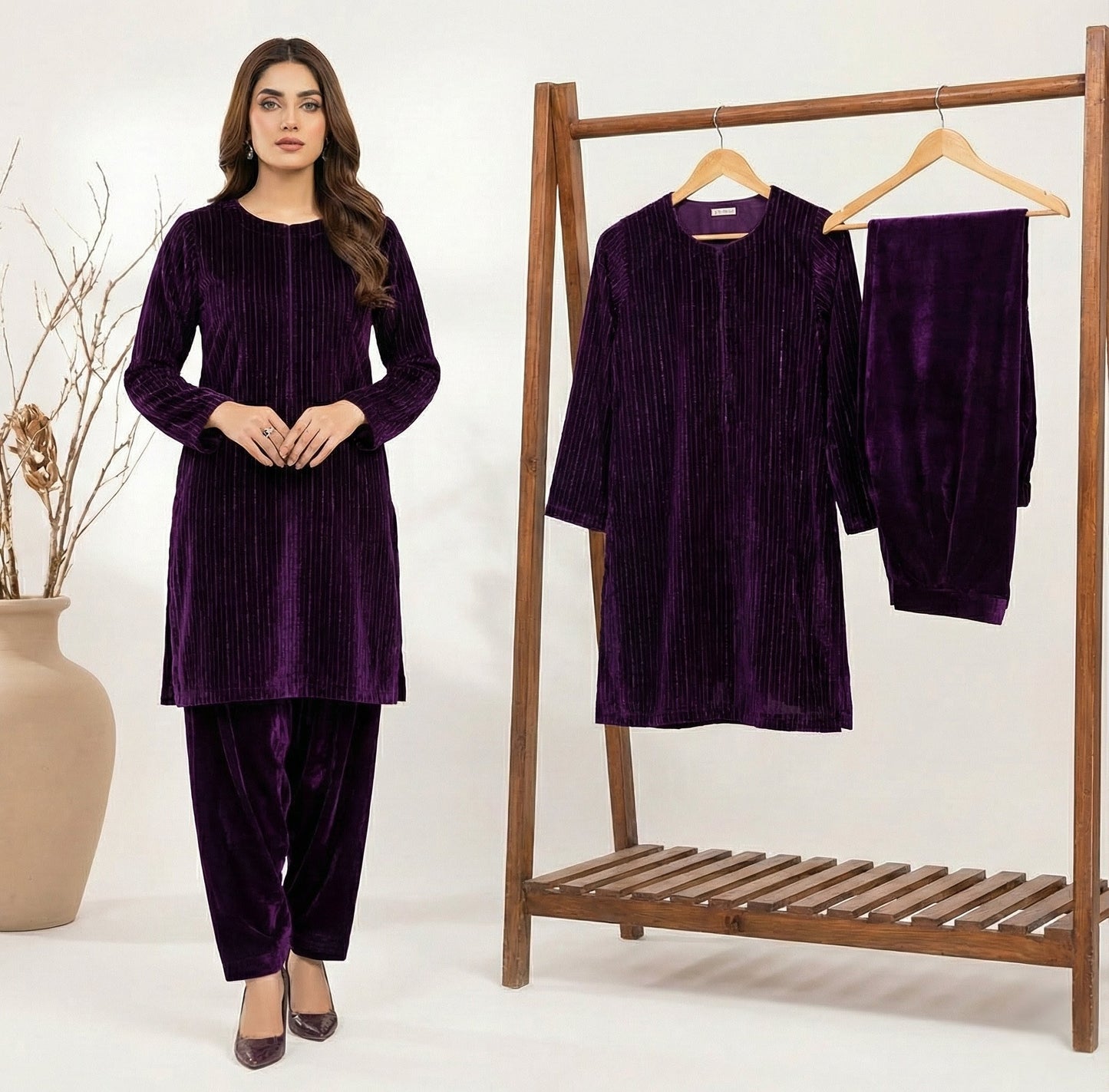 Premium Indian warm Velvet Fabric for Winter