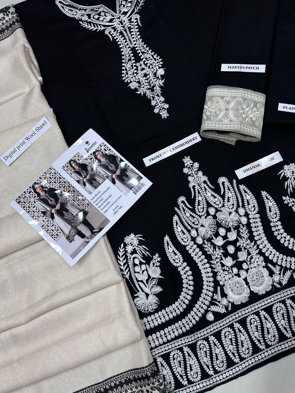 Dhanak 3p- winter collection Dhanak embroidered 3p