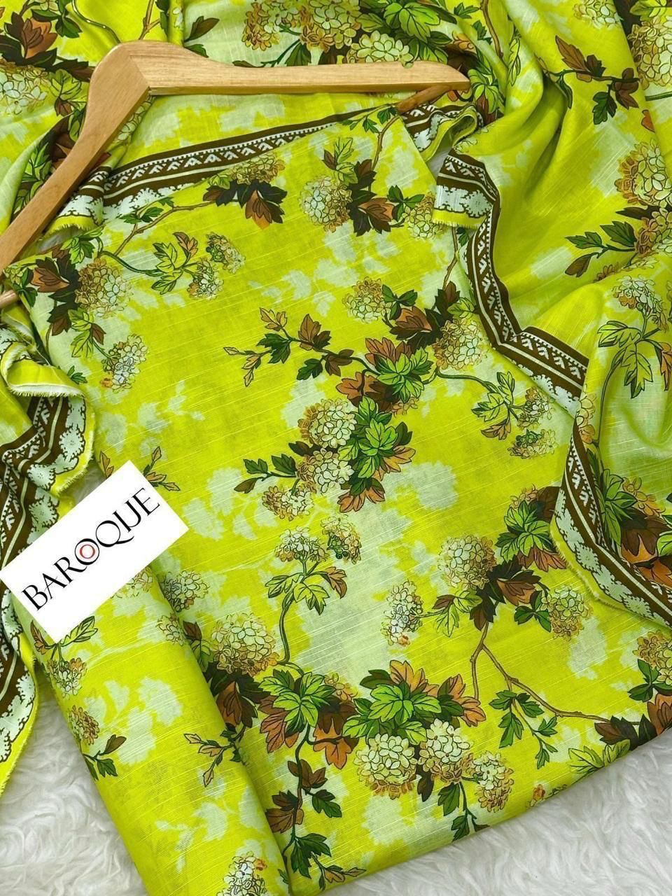 Unstitched Khaddar 3 Piece Digital Printed Dress ( Most trending Orignal Branded )