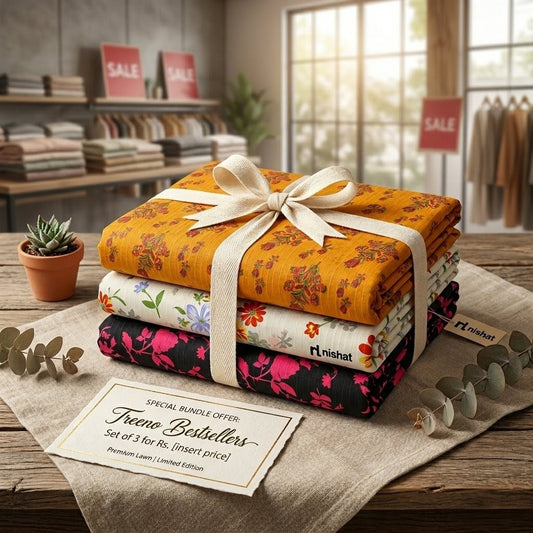 Pack of 3 suit premium Doria lawn