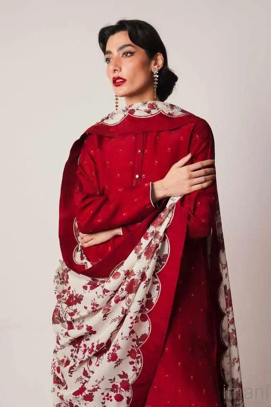 Dhanak 3Pcs Suit with wool shawl