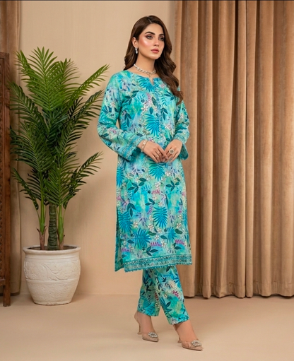 Luxury Branded Khaddar 2-Piece | Premium Winter Fabric