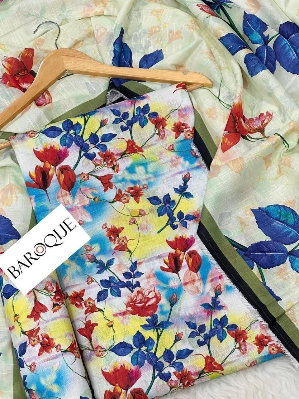 Unstitched Khaddar 3 Piece Digital Printed Dress ( Most trending Orignal Branded )