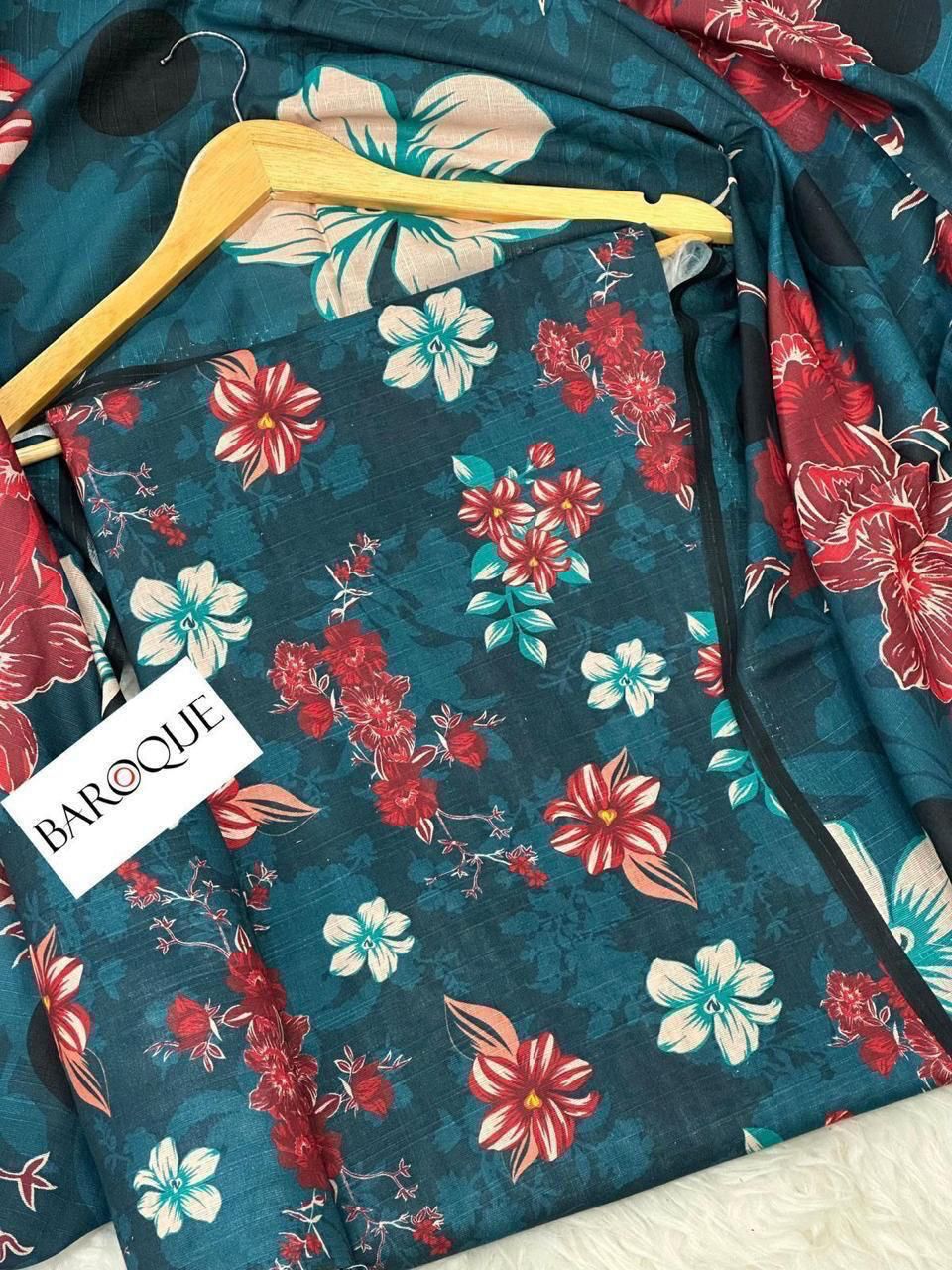 Unstitched Khaddar 3 Piece Digital Printed Dress ( Most trending Orignal Branded )