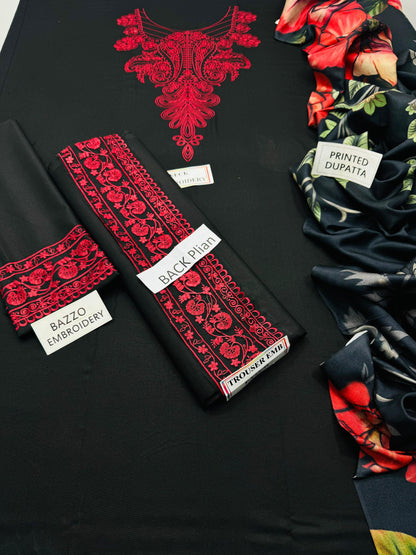 Jazmin Brand Dhanak 3p with wool shawl