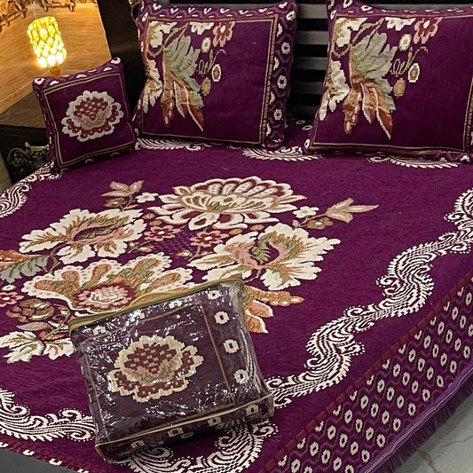 Luxury 4p premium velvet jacquard Bedsheets