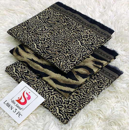 Bin Saeed Lawn 3Pcs (100% Original)